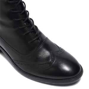 Carl Scarpa Isla Black Leather Ankle Boots